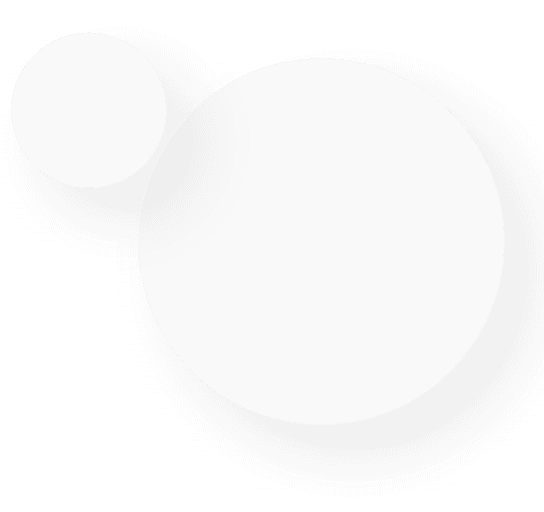 A black and white picture of two circles